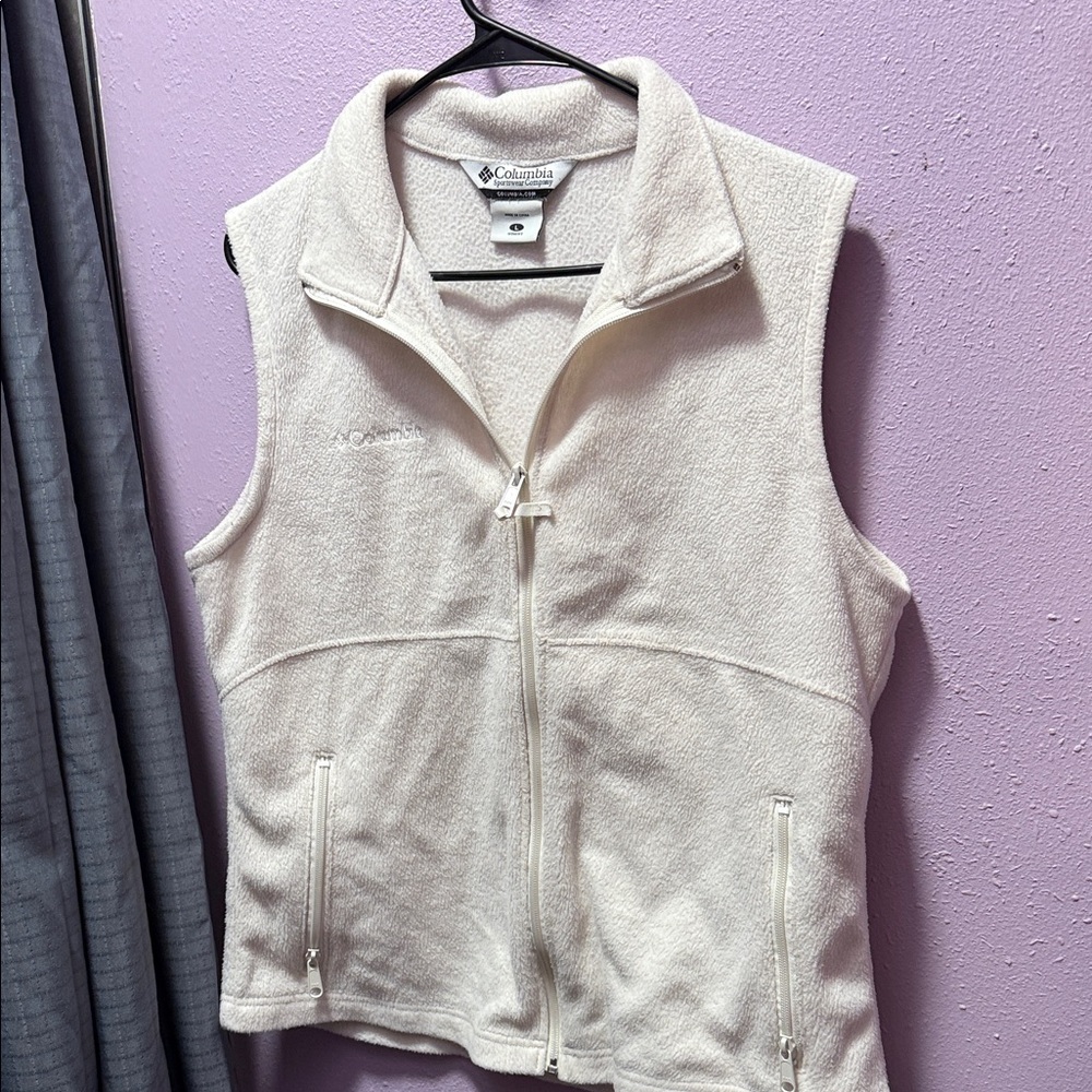 Columbia Women's Off-White Fleece Vest